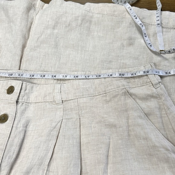 Lands' End 26W Linen Skirt Business Casual Workwear Classic Summer Resort pocket - Picture 6 of 11